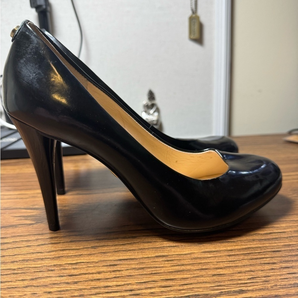 EUC Jorge Bischoff Black Patent Leather Stilletto Heels US size 6 - Picture 10 of 11
